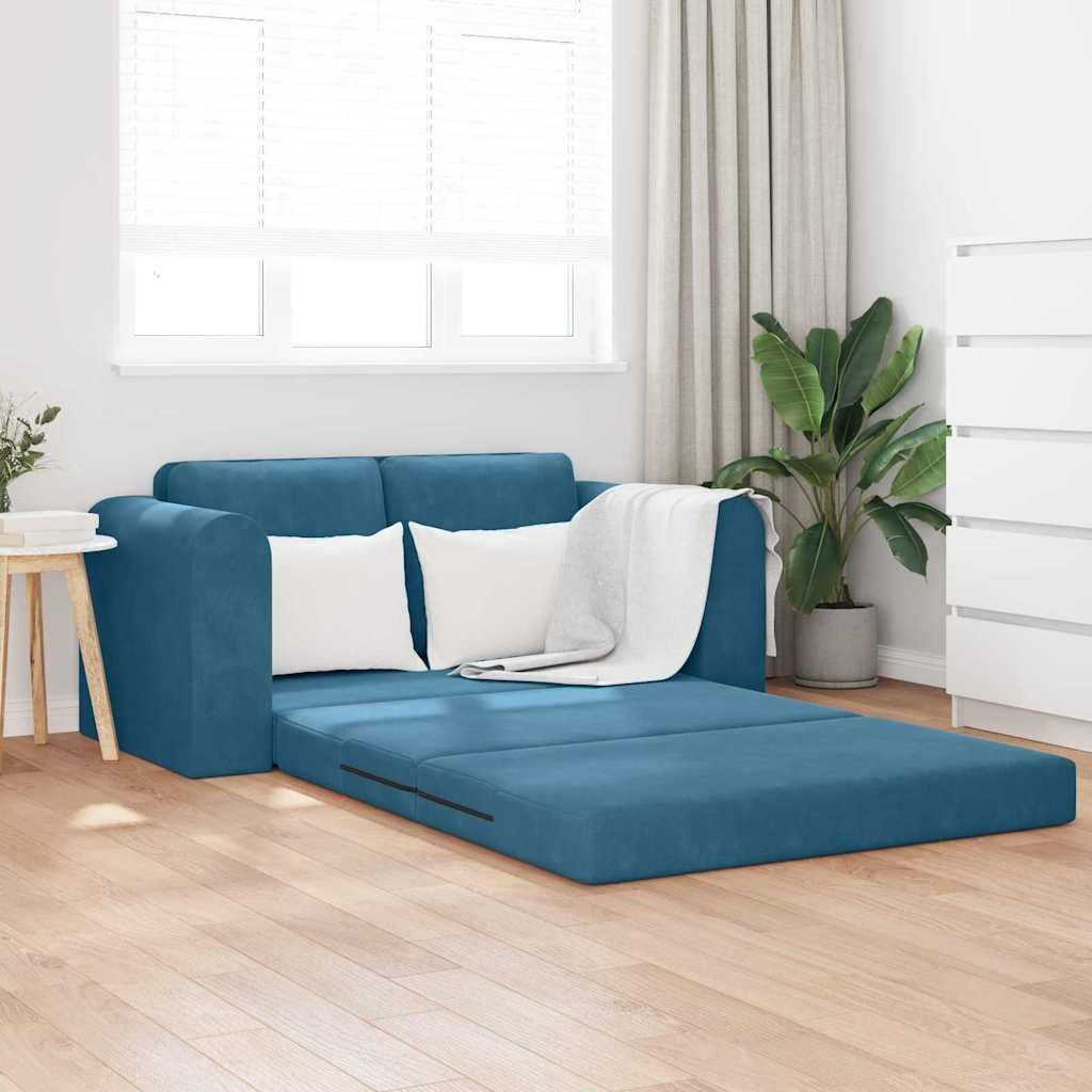 “2026 Moderne“Schlafsofa Blau 148 x 71 x 83cm Samt - Klassische Sofas Designermöbel 5216088