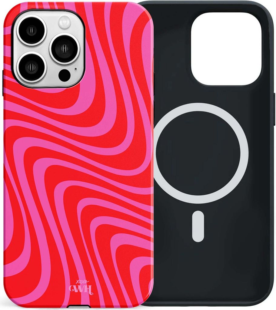 WH Berry Much - Magnetische Hülle passend für iPhone 16 Pro Max - Rot - Rosa