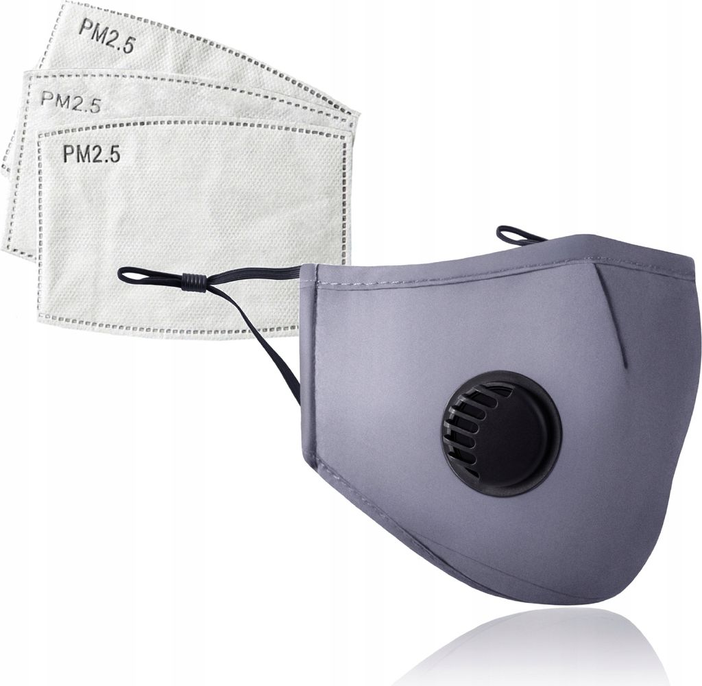 SET DI COMPOSIZIONE Maschera grigia multiuso + 3x filtro PM Immagine del prodotto 