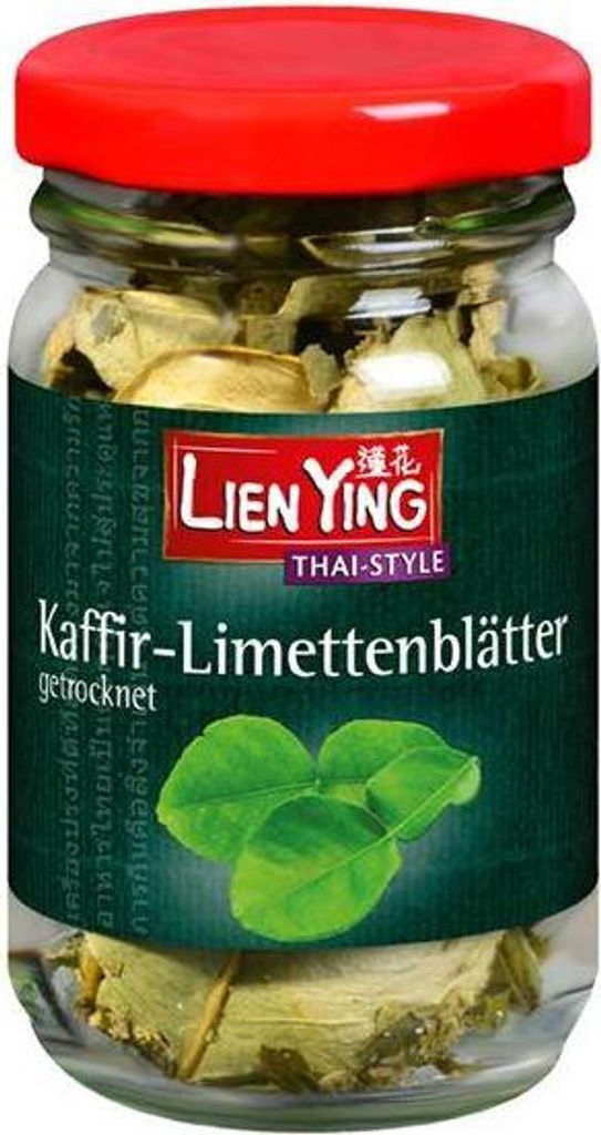 Lien Ying Kaffir-Limettenblätter getrocknet 5 G Glas Vegan Produktbild 