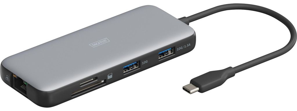 Digitus USB-C Docking Station, 7-Port, Kabelgebunden, USB Produktbild 