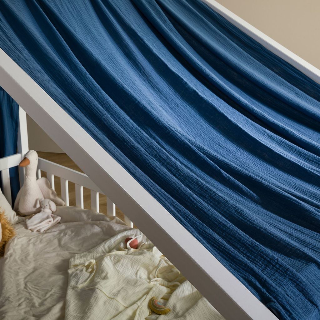 Hausbett Himmel LIAN in dunkelblau - Betthimmel aus 100% Produktbild 