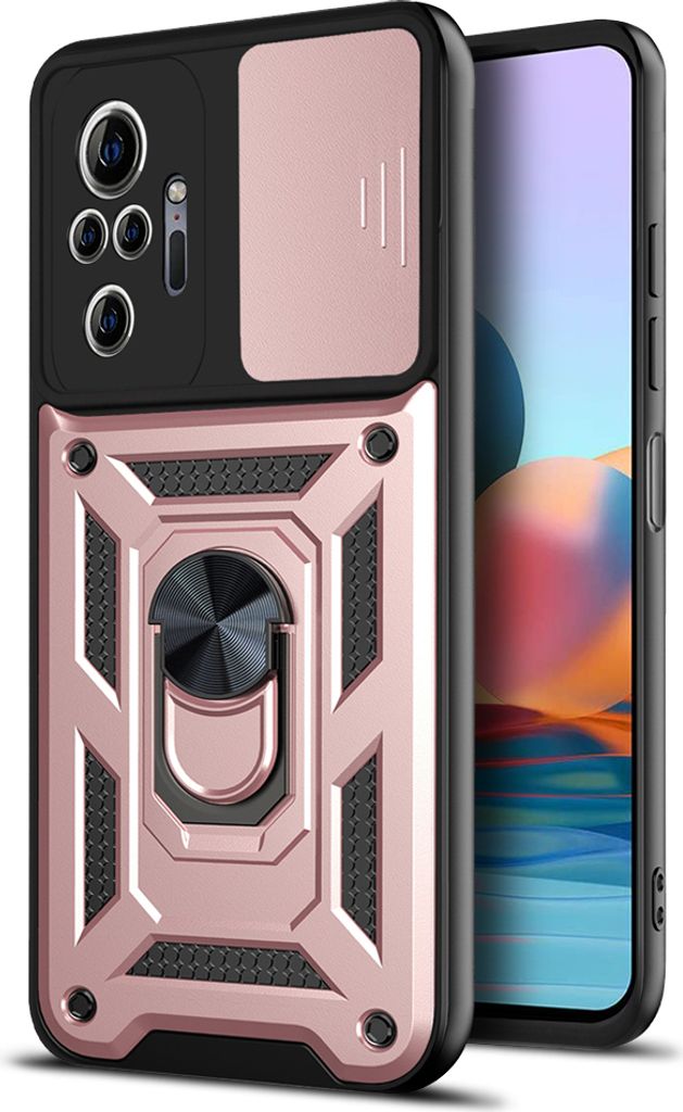 Redmi Note 10 Pro Hülle mit 360° Drehbarer Magnetische Ring Ständer Halter Dia Kameraschutz TPU Bumper Silikon Schutzhülle für Xiaomi Redmi No...