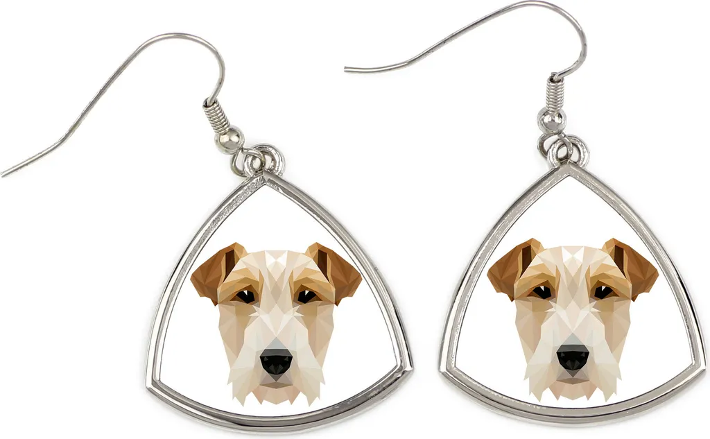 Orecchini Fox Terrier a Pelo Duro Art-Dog | Gioielli Cane Geometrico