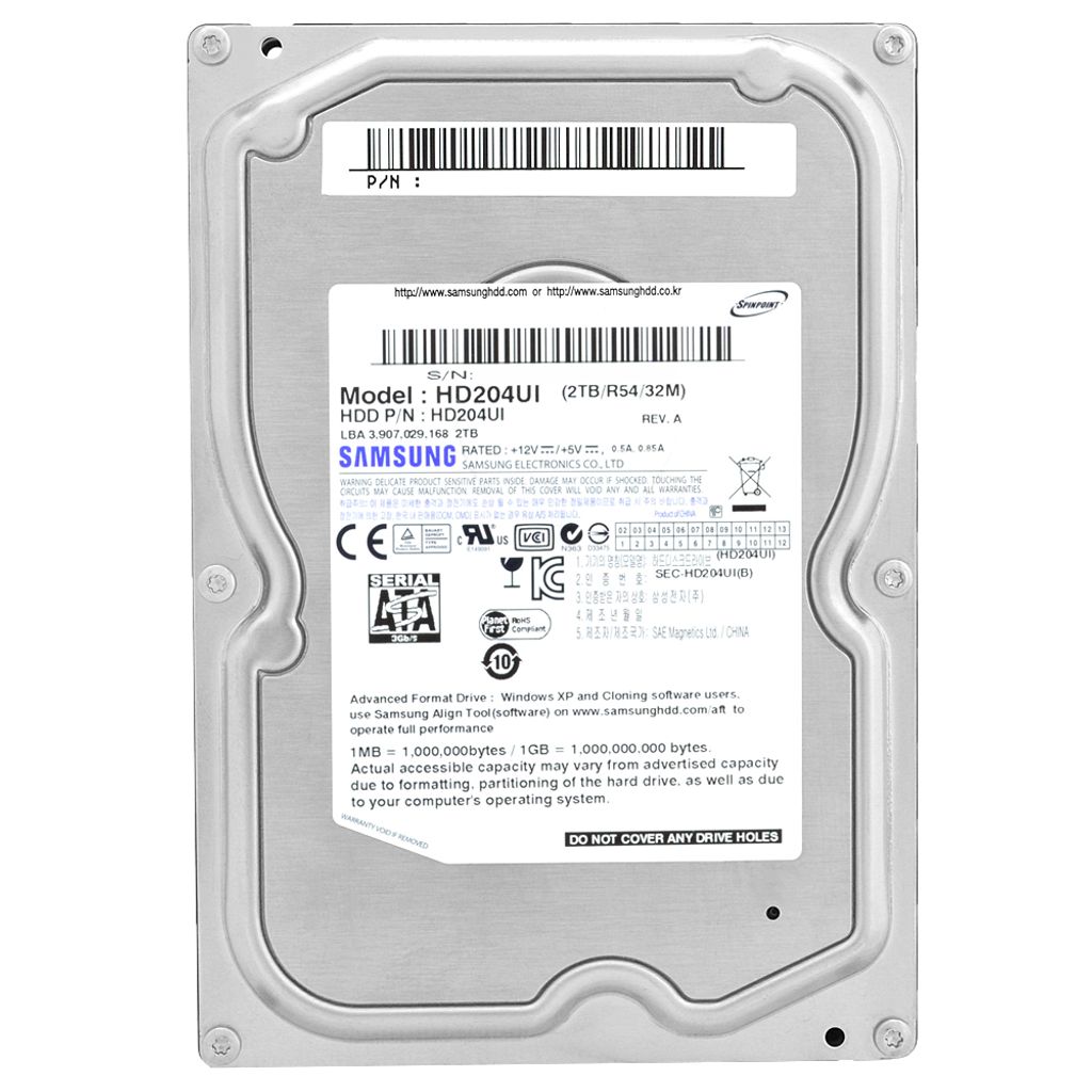 Disque dur interne Samsung EcoGreen F4 HD204UI 2TB (8,8 cm Image du produit 
