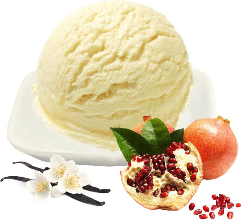 Vanille Granatapfel Low Carb Eis Pulver Vegan Zucker-, laktosefrei 333 g