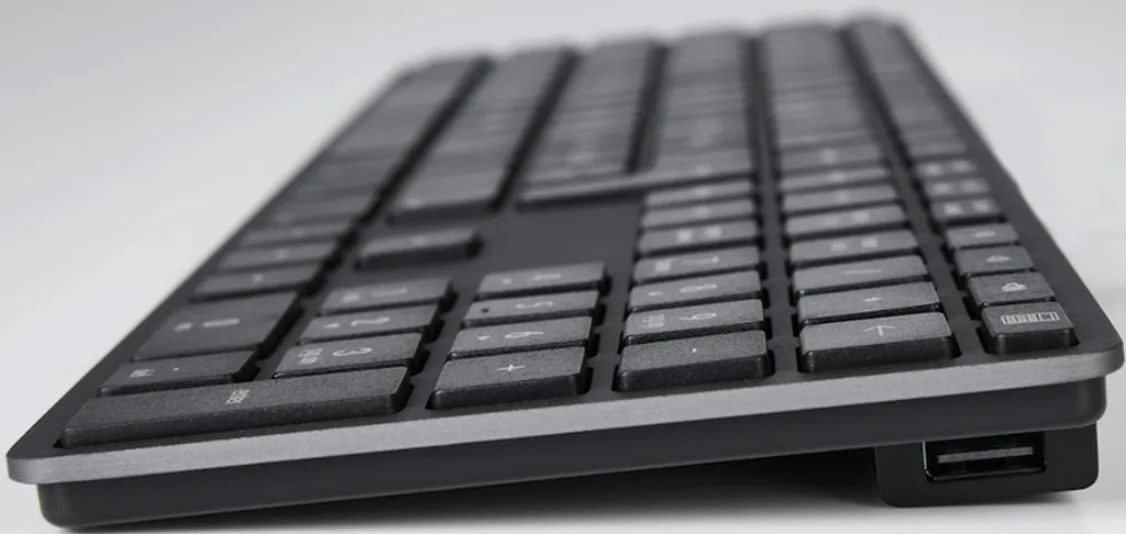 Clavier d'ordinateur gros caractères Windows LMP QWERTZ SpaceGrau