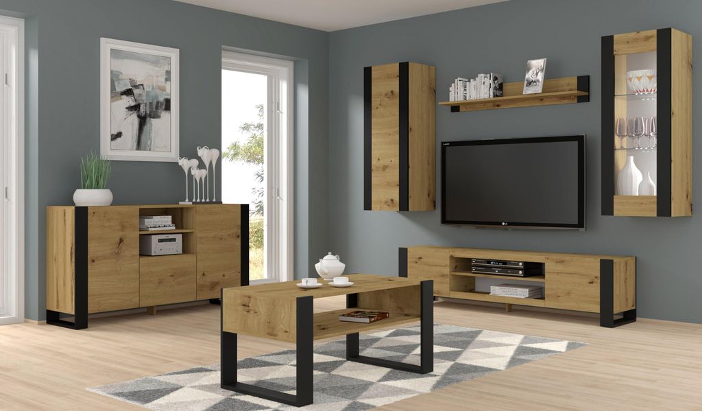 Szafka szklana MONDI 125 cm Szafka wisząca Szafka wisząca Zdjęcie produktu 