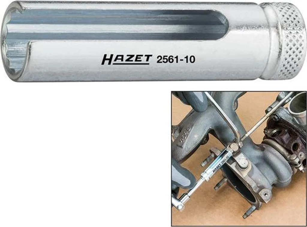 Hazet 2561-10 Presa per Turbocompressore 1/4" 10mm Doppio Esagono