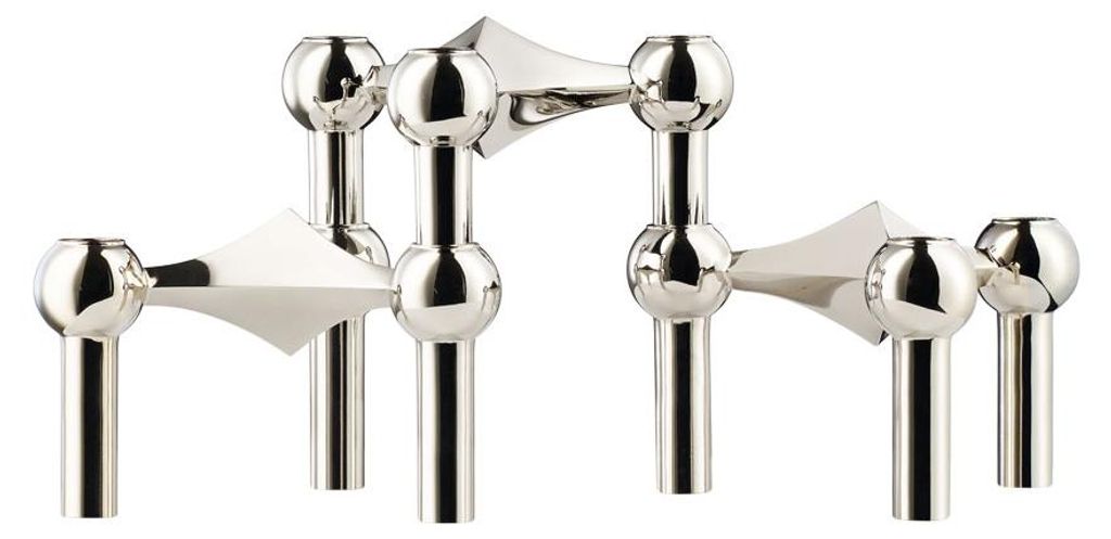 STOFF Nagel: Juego de 3 portavelas cromados Imagen del producto 