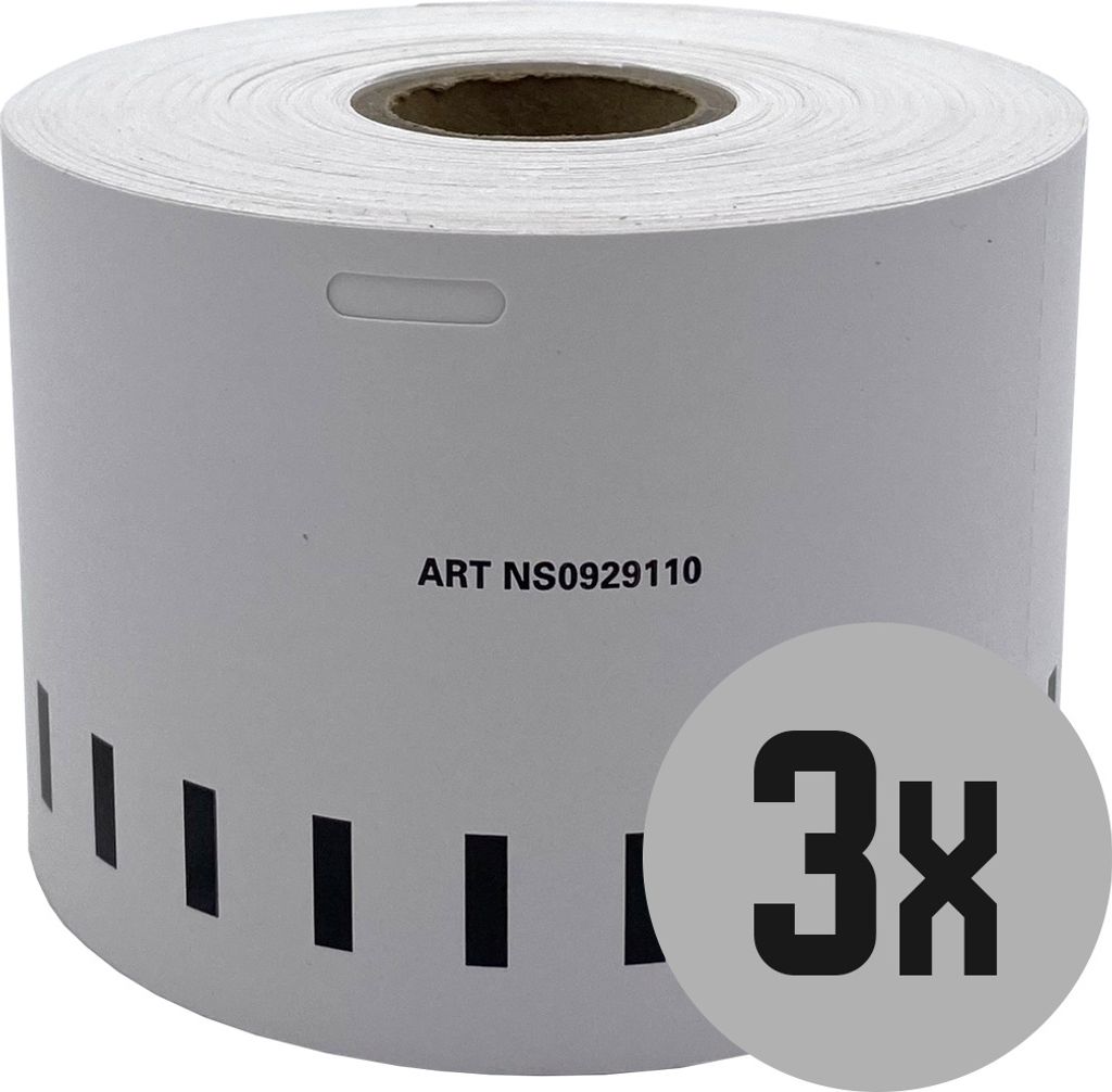 DULA Etiketten - Kompatibel mit Dymo Compatible labels - Weiß - S0929110 - Grote naambadgekaartjes - Niet klevend - 3 rollen - 62 x 106 mm - 250 l...