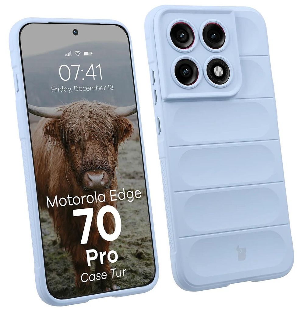 Robuste Handyhülle für Motorola Edge 70 Pro, Bizon Case Tur, Hellblau
