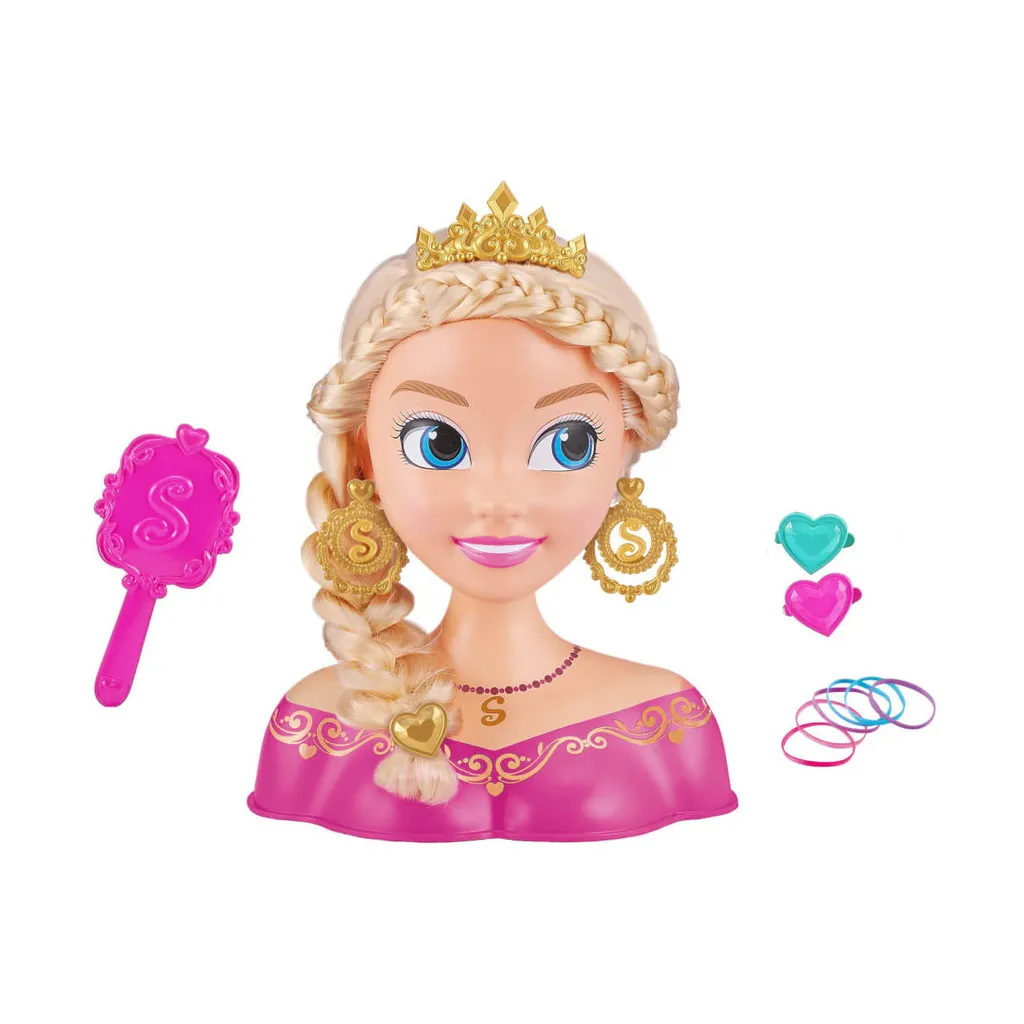 Fini les nœuds avec cette tête à coiffer Sparkle Girlz blonde pour enfant