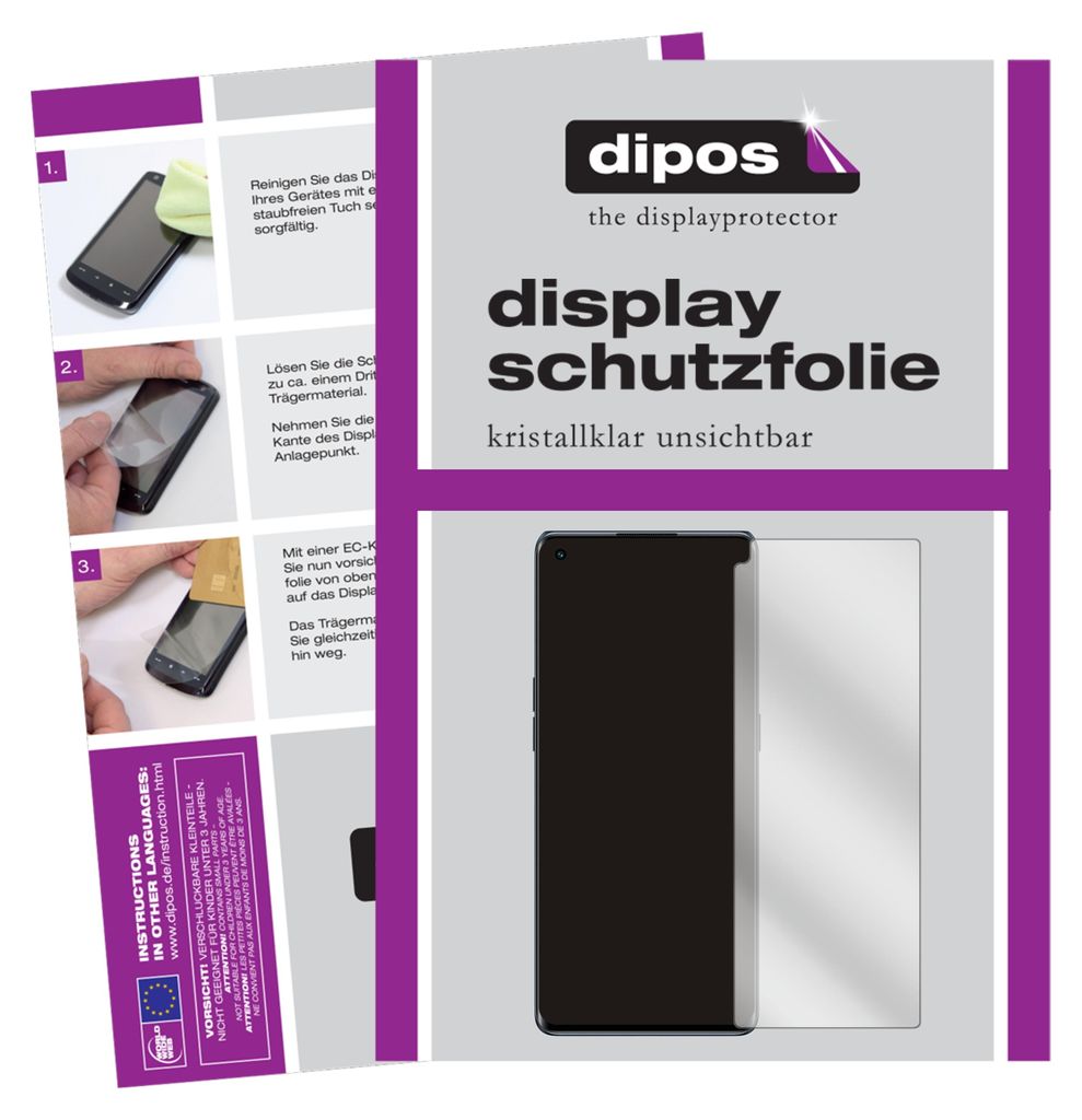 6x Schutzfolie für Oppo Reno6 Pro klar Displayschutzfolie Folie Display Schutz dipos
