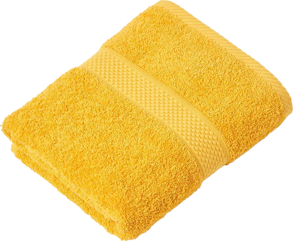 Asciugamano Homescapes Giallo Ocra 100% Cotone Turco 70x130cm