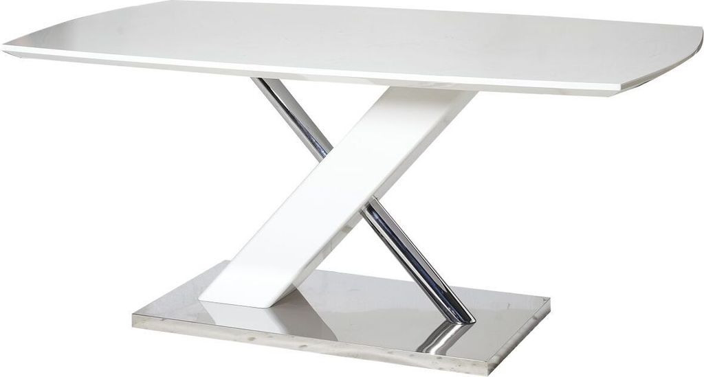 Esstisch 180x100 cm, Farbe: Weiß