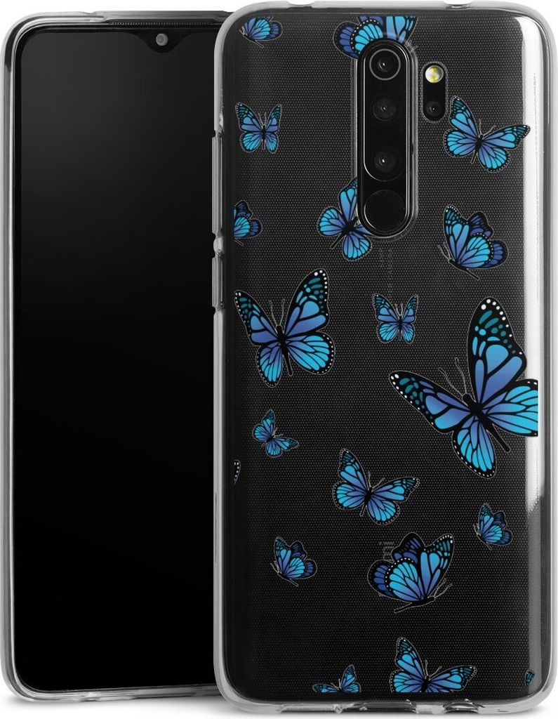 DeinDesign Handyhülle für Xiaomi Redmi Note 8 Pro Silikon Hülle Case Smartphone Schutzhülle Muster Schmetterling transparent