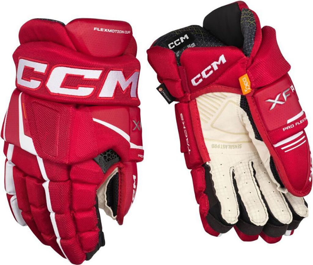 Handschuhe CCM TACKS XF PRO Senior rot/weiss 13 Zoll