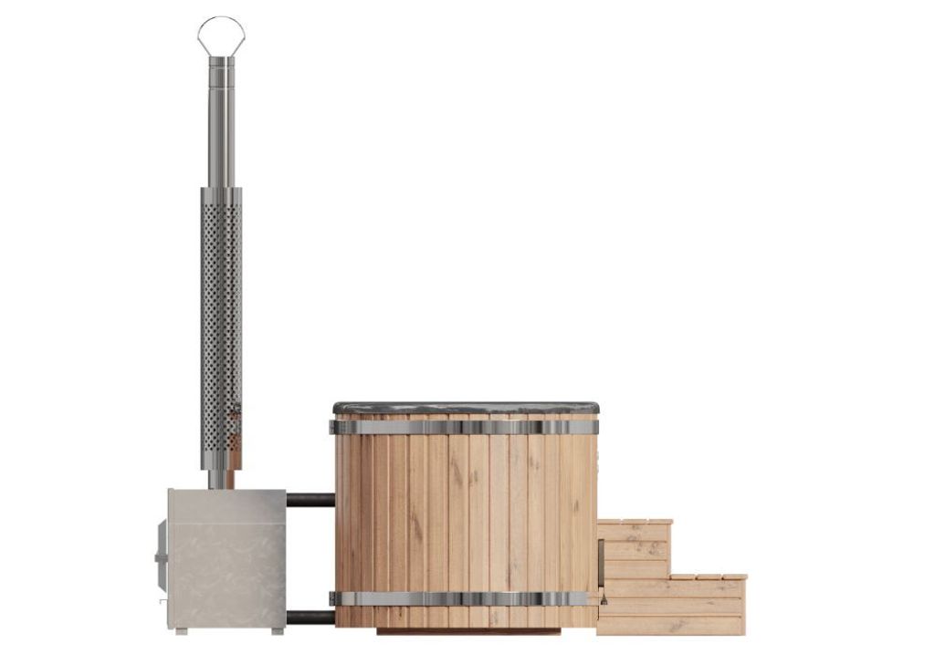 FinnTherm Holz Badefass Malmö aus Thermoholz, Whirlpool, Produktbild 5