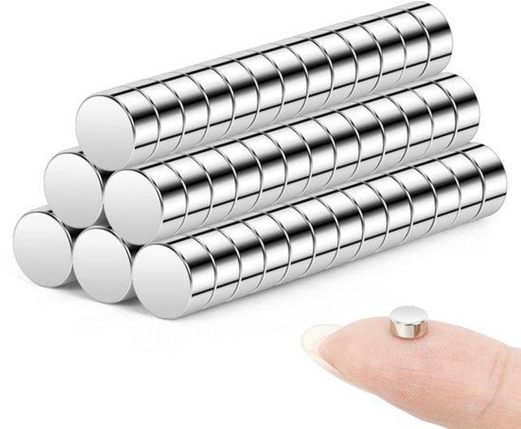 Kleine starke Rundmagneten 6x3mm Neodymium 80 Stück