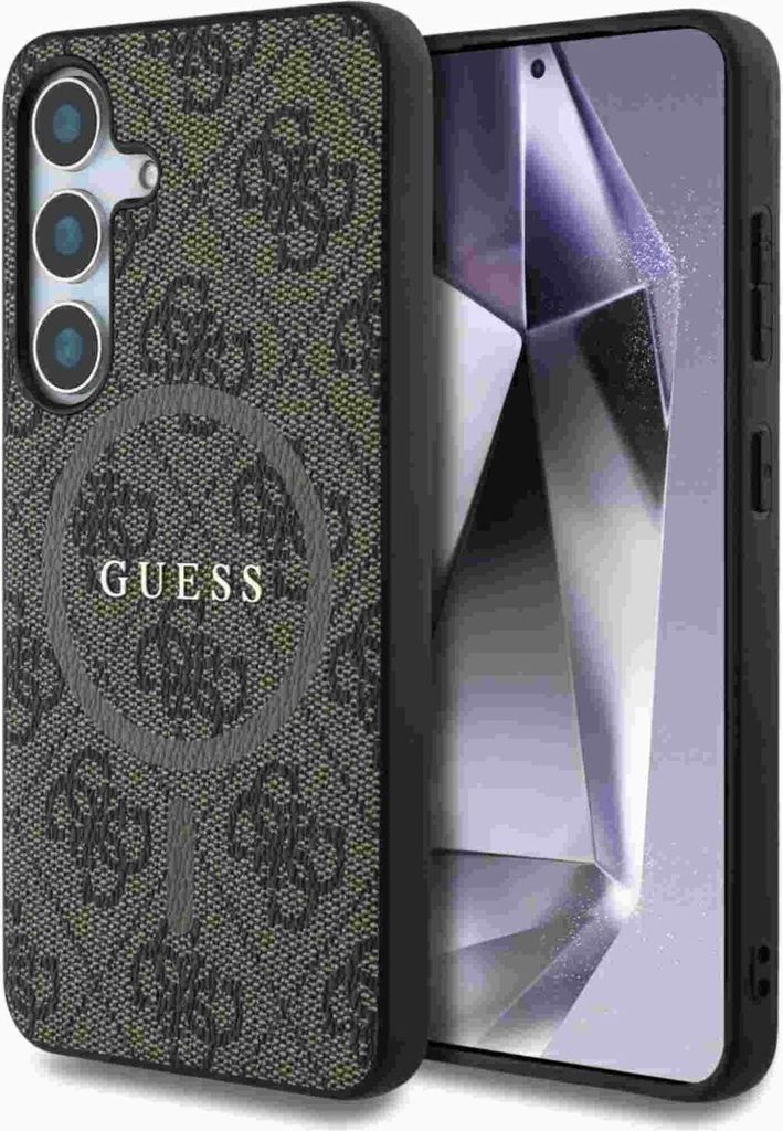 GUESS Tasche passend für SAMSUNG S25 Plus GUHMS25MG4GFRW (Magnetische Polyurethan4G Ring Classic Logo) braun