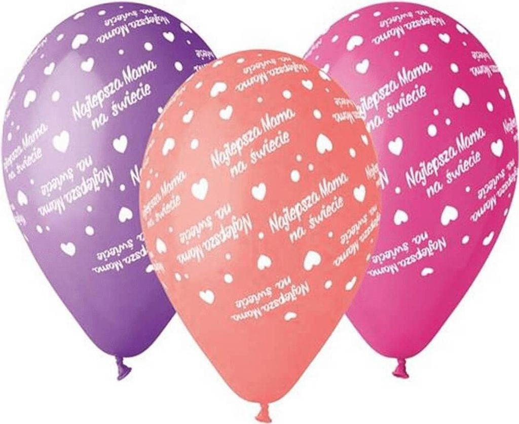 Premium Luftballons Beste Mama pastell 12 5 Stk