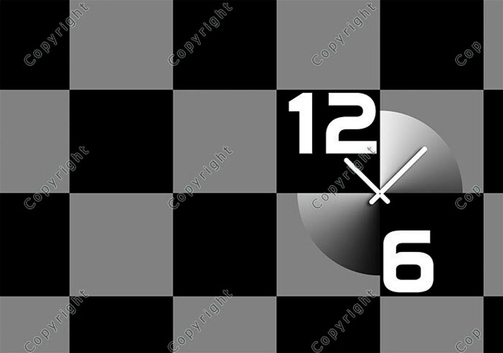 4342 Dixtime Designer Wanduhr, Wanduhren, Moderne Wohnraumuhr 70cm x 100cm