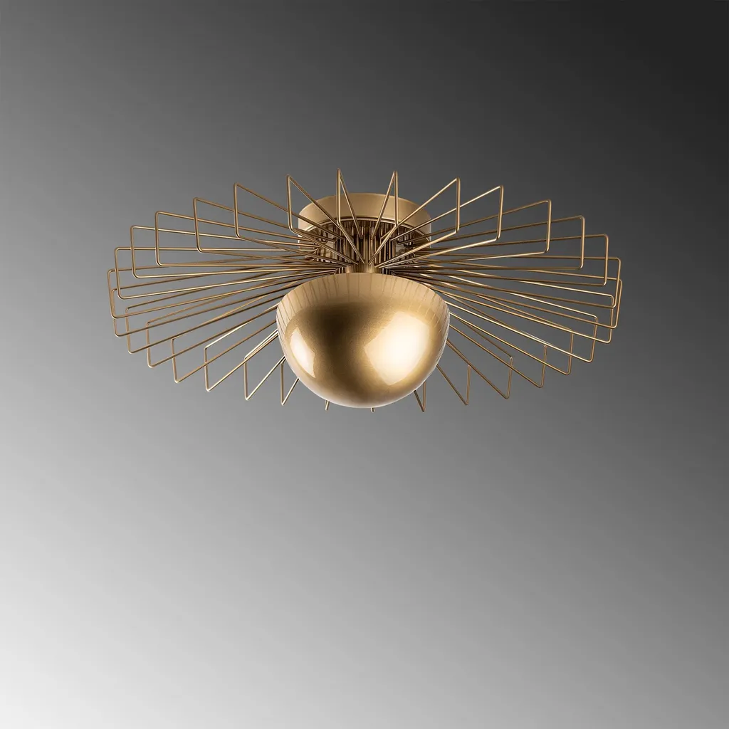 Lustre en Métal Doré Kaya 15226-L - Design Géométrique Or 60x60 cm