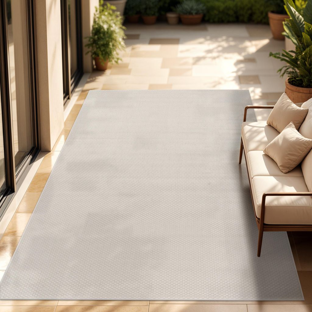 In- & Outdoor Teppich Flachgewebe einfarbig modern Produktbild 