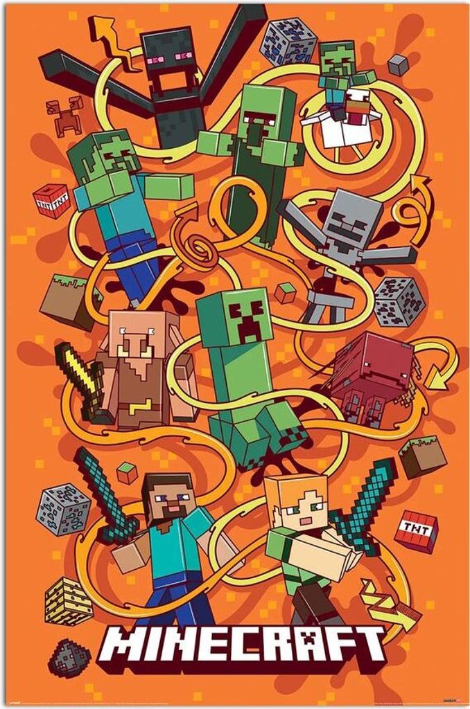 MB 87 - Minecraft - Funtage Montage - Videospiel Poster Plakat Druck - Größe 61x91,5 cm