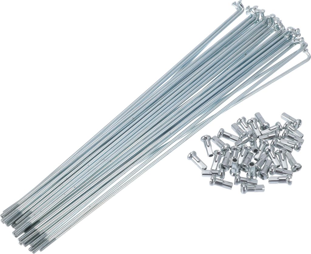 Fahrradspeichen Fahrradrad Speichen Silber Ton Nippel 1 Satz 13G 219mm Länge 45 Stahl verzinkt