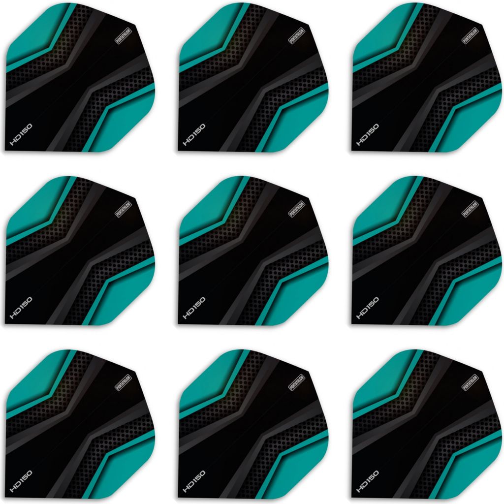 3 Set = 9 Dart Flight Pentathlon X-Wing Black 150 Mikron Dart Flights Flight Standard Extra Stark