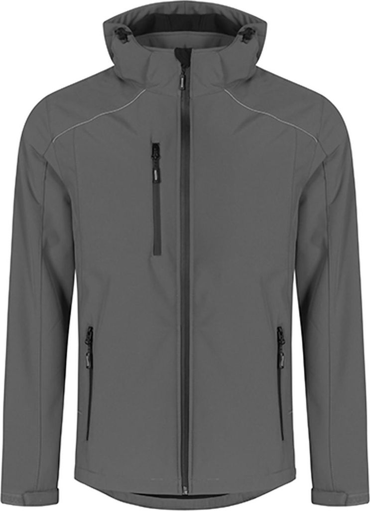 Softshell Jacke Herren, Stahlgrau, XL