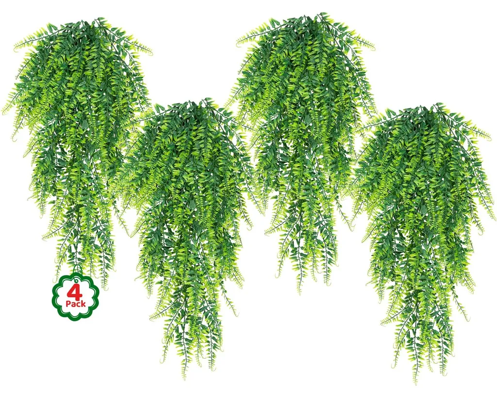 Plantes artificielles tombantes lot de 4 - Feuilles persanes 110cm