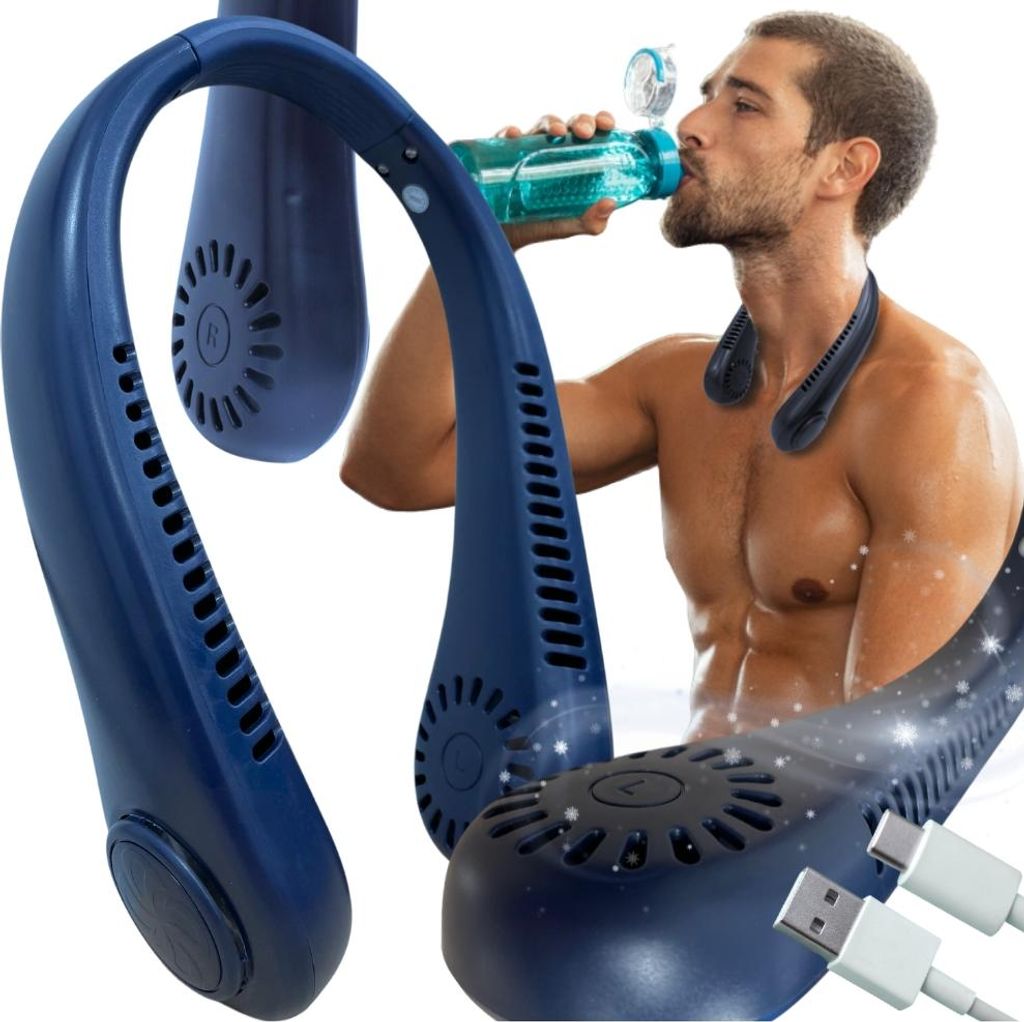 Mini ventilátor na krk, chladicí přenosný sportovní Obrázek produktu 
