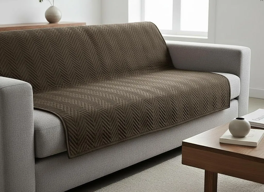 Couvre-lit matelassé 170x210 beige foncé Nouveau Eurofirany de luxe