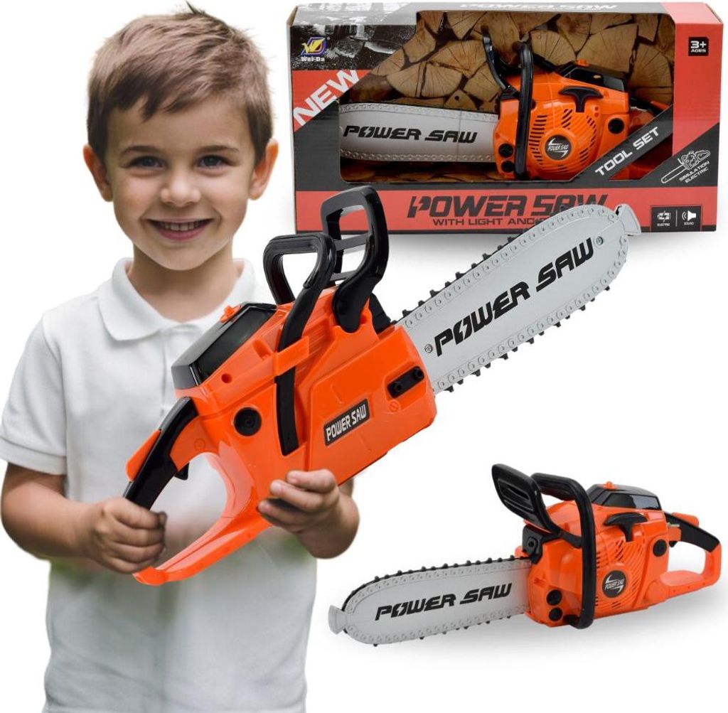 Lolex | Sichere Kinderkettensäge - Bewegliche Kette - Batteriebetrieben - 10,5 X 15,5 X 37 Cm