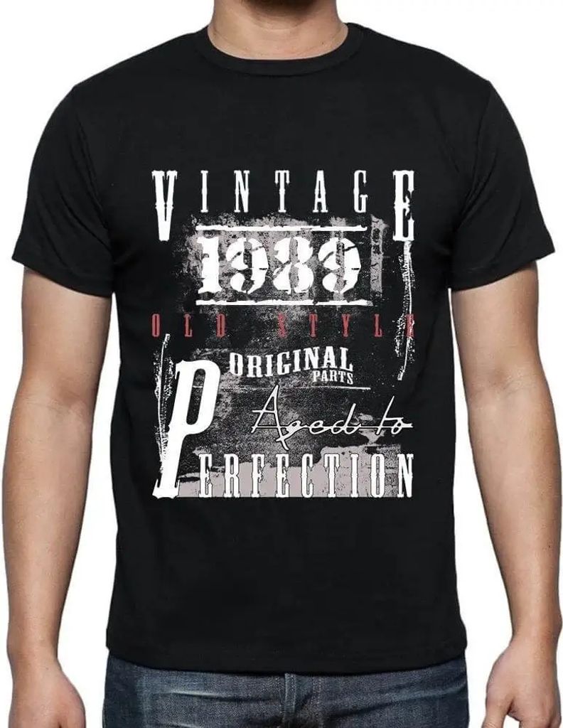 Herren Grafik T-Shirt Originalteile bis zur Perfektion gealtert 1989 – Original Parts Aged To Perfection 1989 – Geschenk 35. Geburtstag Jahrest...