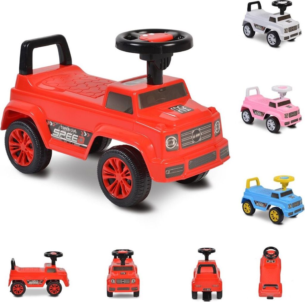 Moni Rutschauto Kinderauto Speed JY-Z12 Musikfunktion, ab 18 Monaten, max. 25 kg in rot