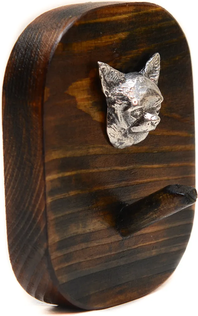 Espositore Medaglie Chihuahua - Gancio Art-Dog in Legno e Argento