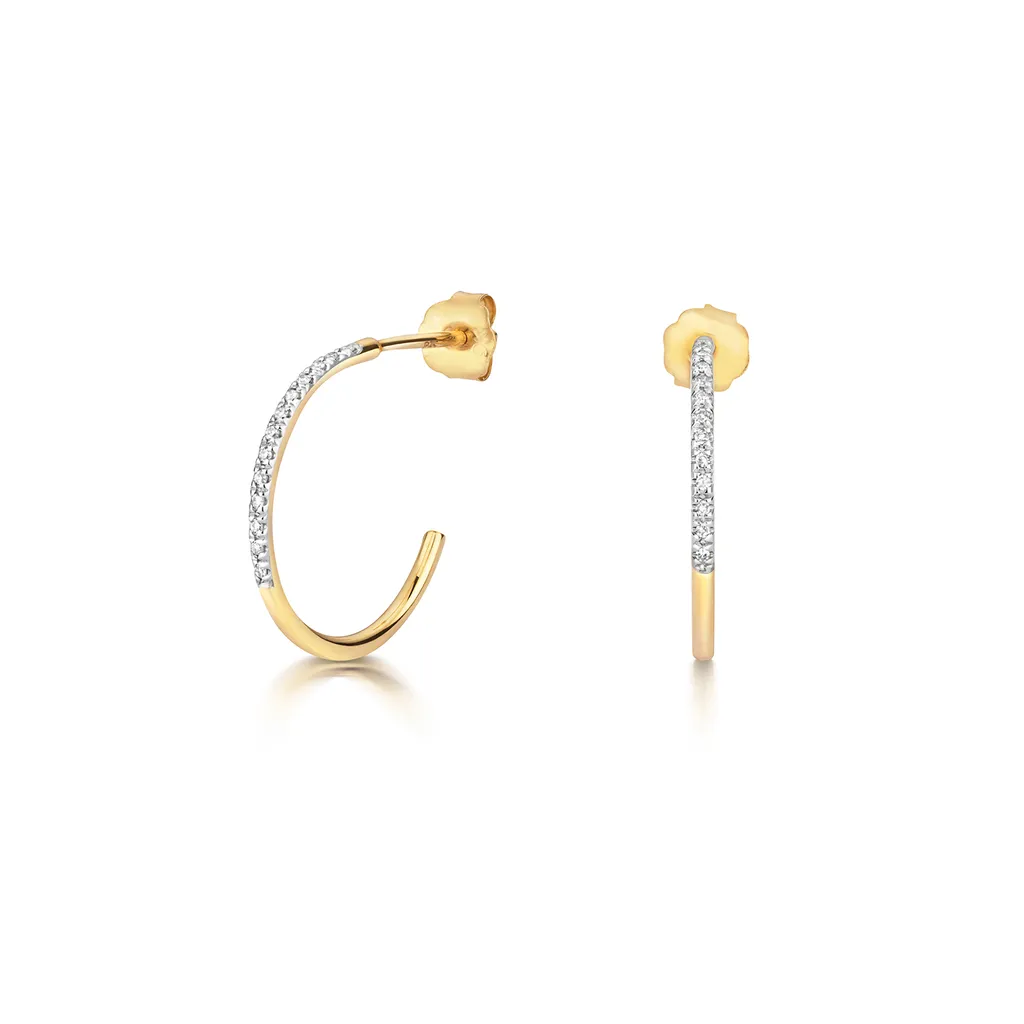 Boucles d'Oreilles Or et Diamant Anti-Allergie et Durable - 16mm Or