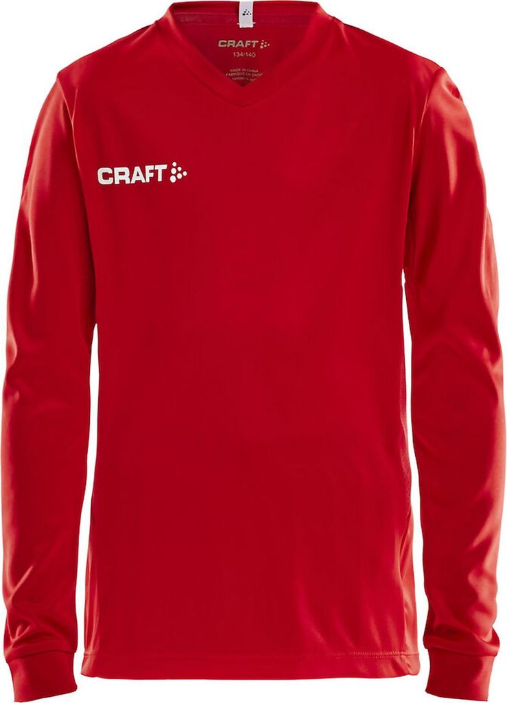 CRAFT Squad Jersey Solid LS JR Bright Red 134/140