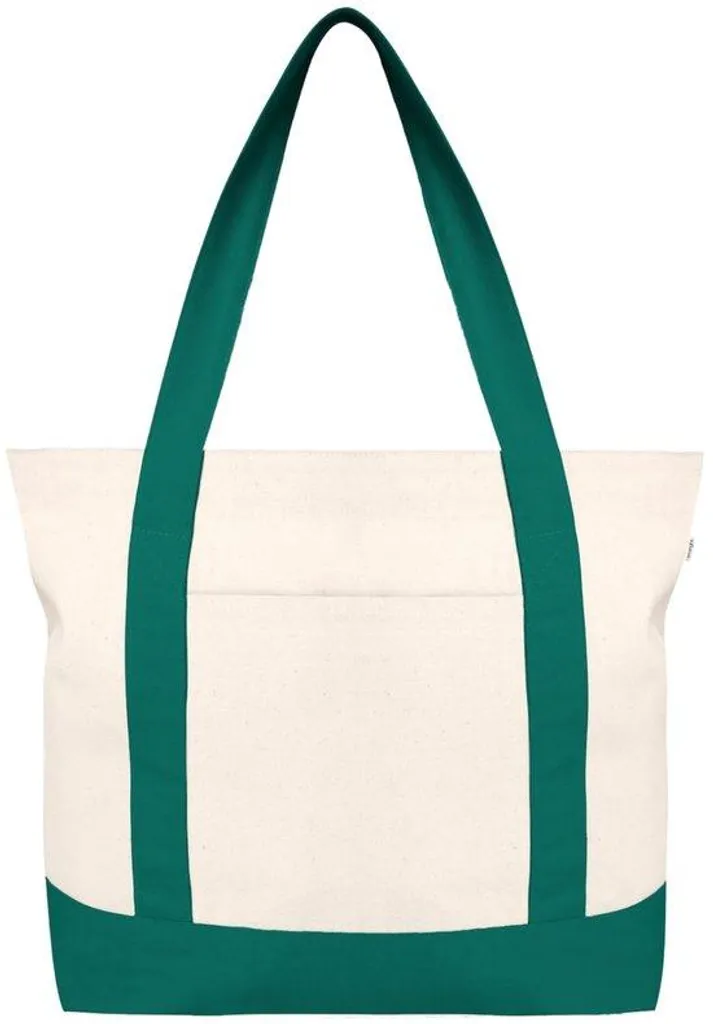 Sac fourre-tout anti-vol en coton avec zip et poche sécurisée
