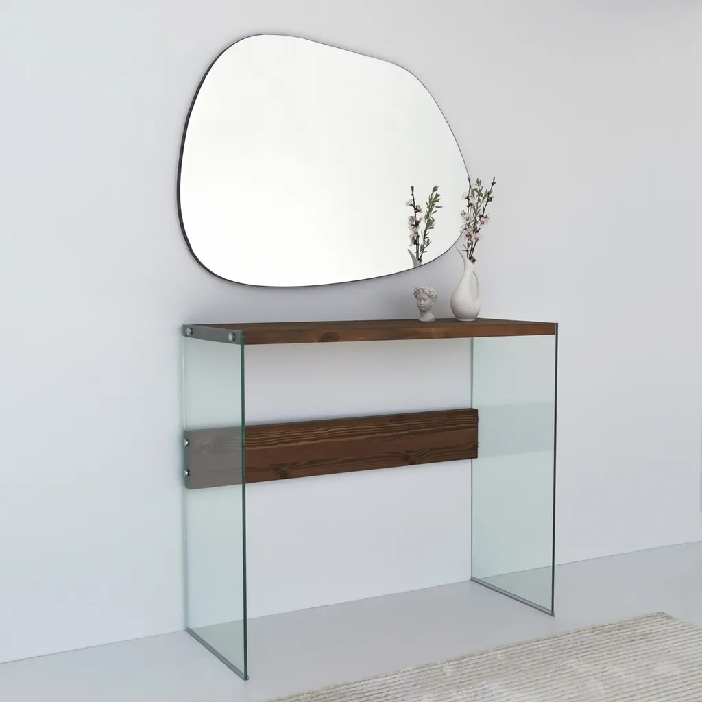 Miroir Mural Forme Libre Amorphous 70x90cm Cadre MDF Skye Decor Design - 2