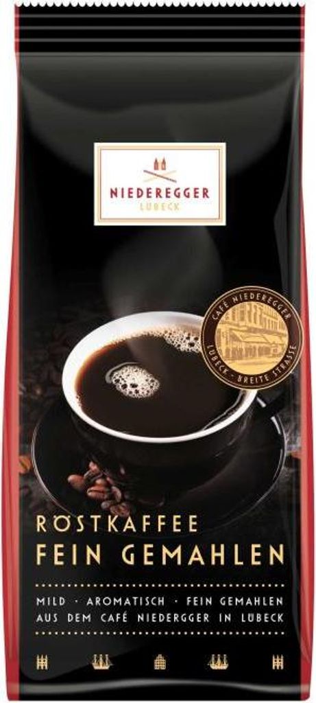 Niederegger Röstkaffee fein gemahlen 250g Produktbild 