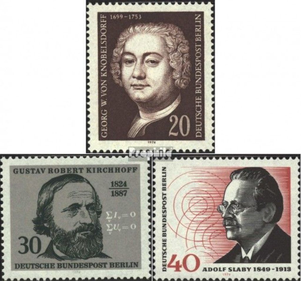 Briefmarken Berlin (West) 1974 Mi 464,465,467 Produktbild 