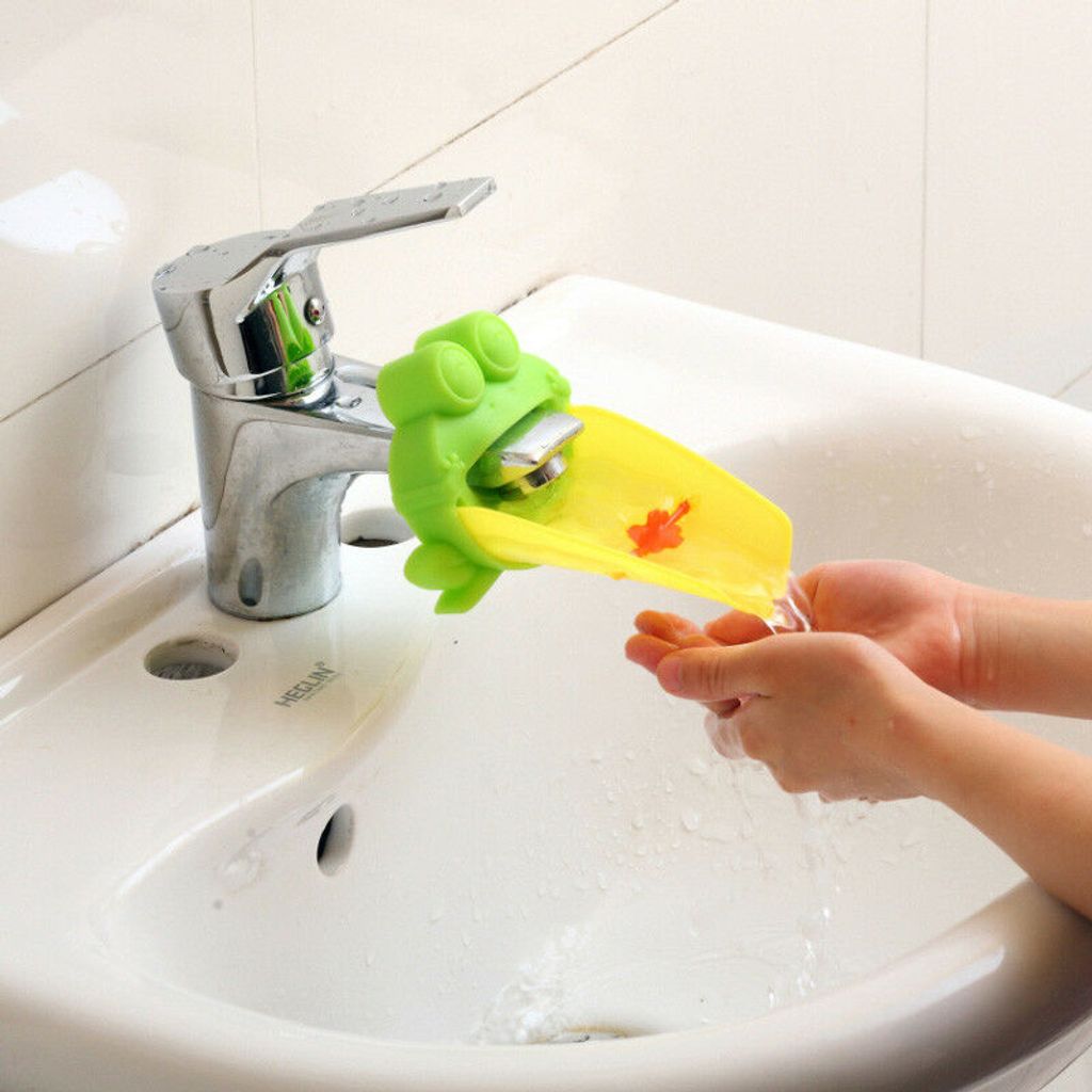 Wasserhahn Verlängerung Hahn Extender für Kinder Baby Hände waschen Ente Gelb 