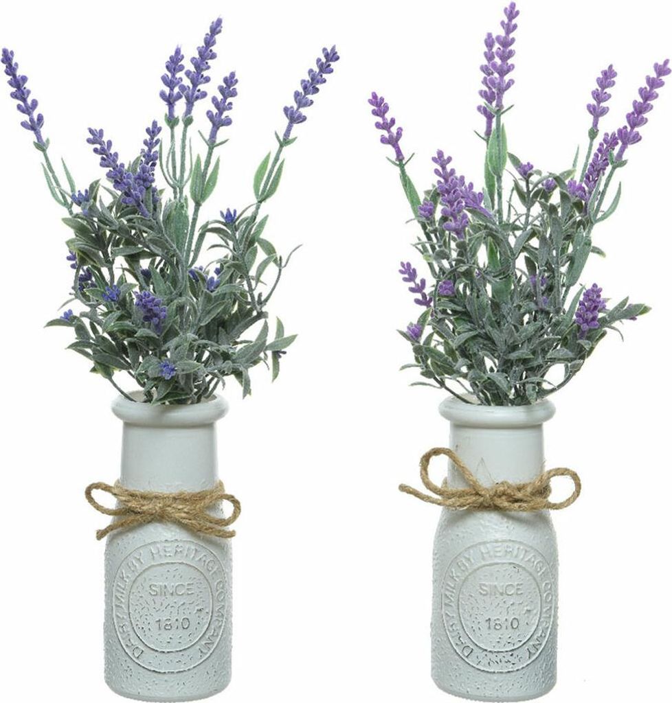 Pot De Lavande Artificielle Vintage ø13x32cm Image du produit 
