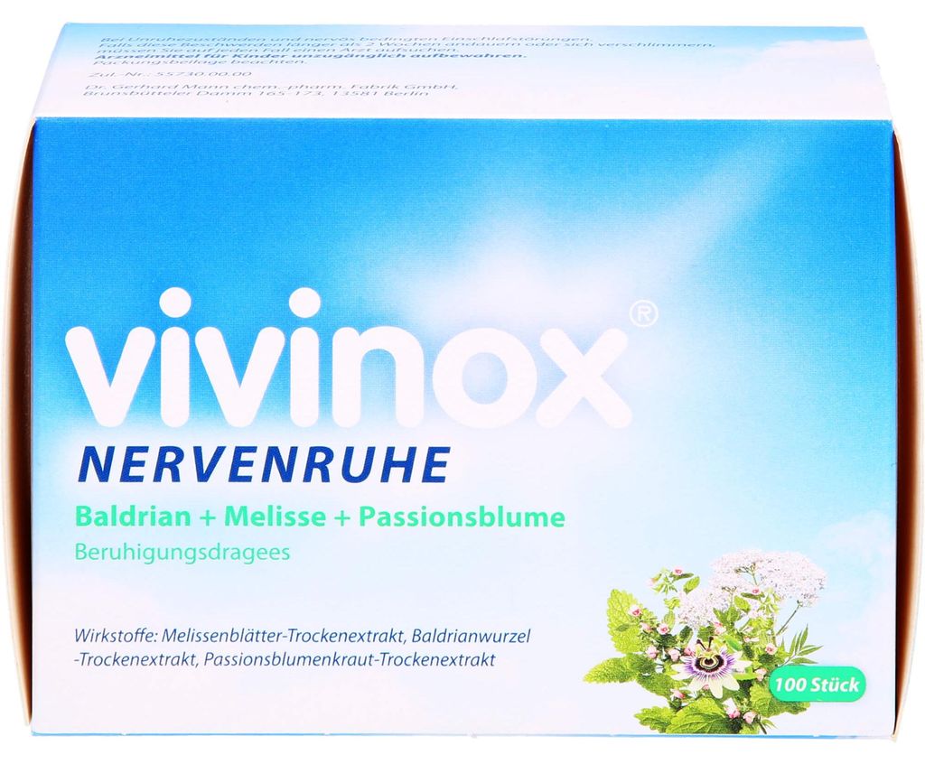vivinox Nervenruhe Beruhigungsdragees, 100 St. Tabletten Produktbild 