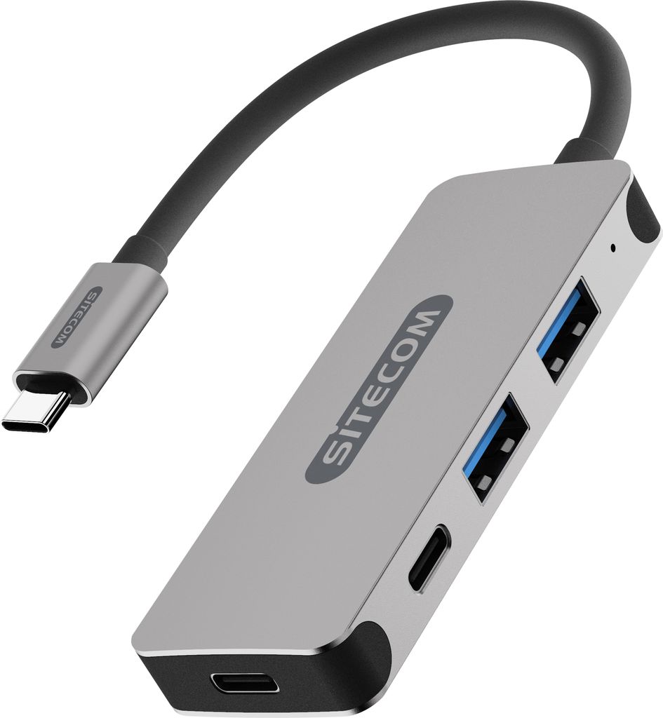 SITECOM USB-C Hub 4 Port 2x USB-A + 2x USB-C Produktbild 